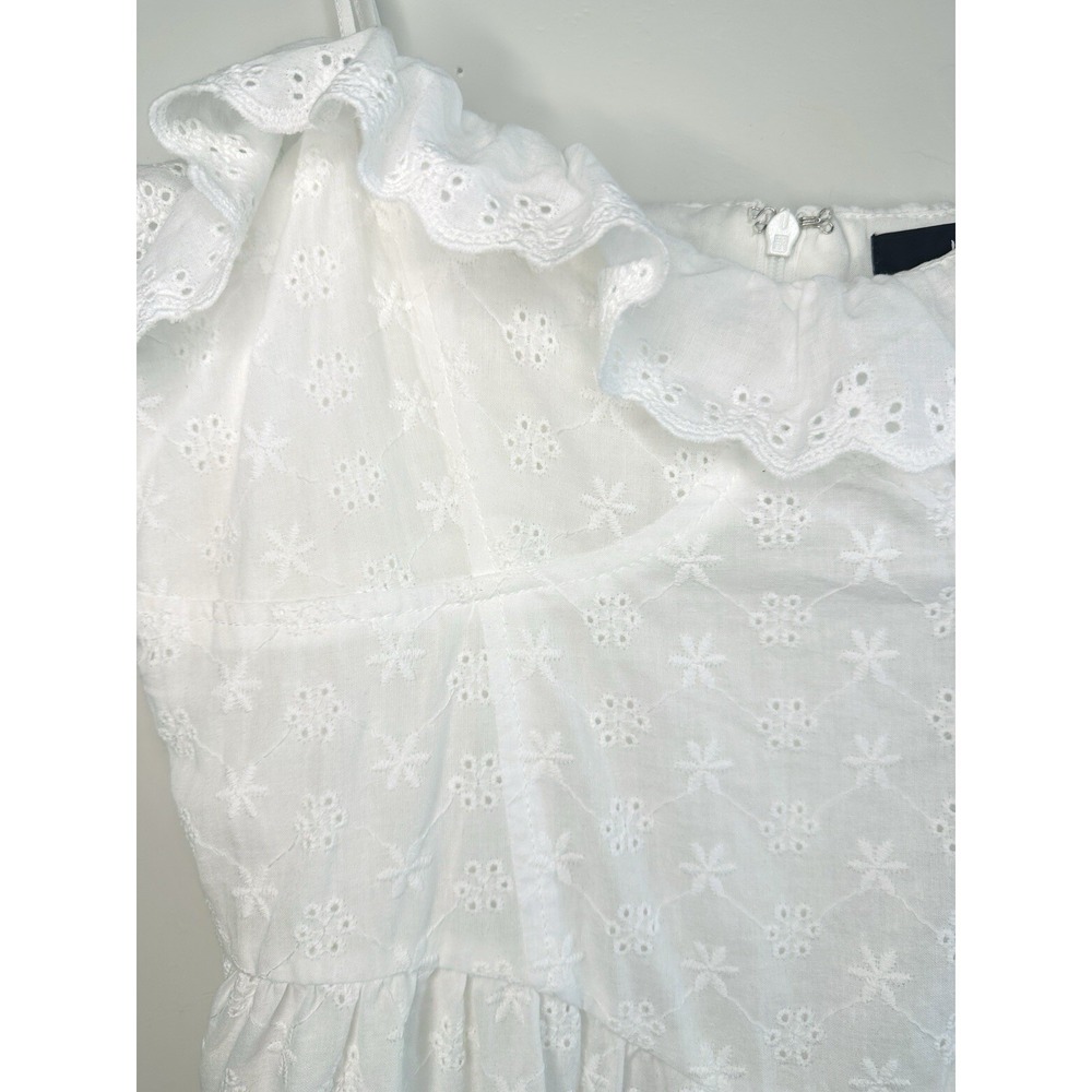 Lulus Lovely Weather White Eyelet Midi Dress L Bustier Embroidered Sundress NWT - Picture 14 of 16
